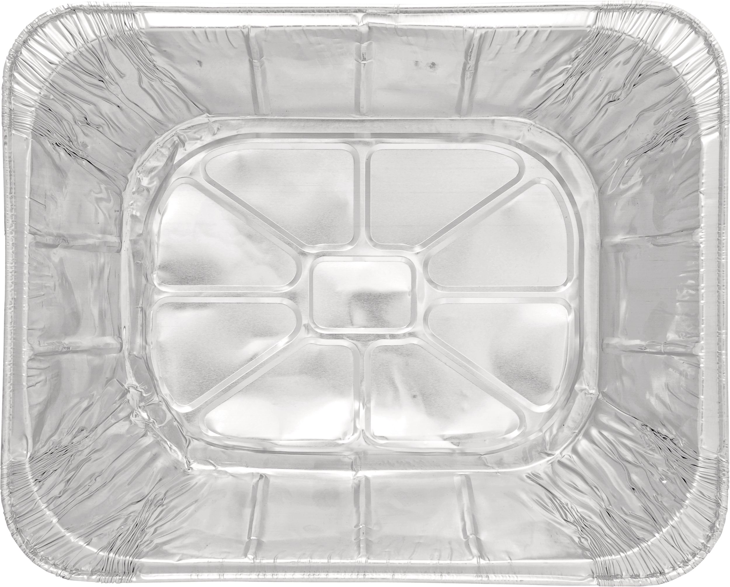 Foil Reusable Half Extra Deep Steam Baking Pan, Silver, 11-in, for Baking/Cooking/Steaming Overhead_Flat