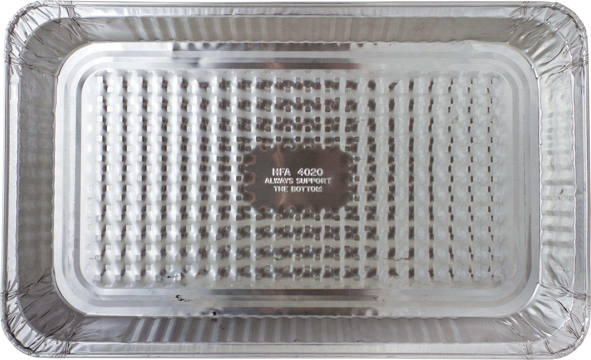 Rectangle Foil Reusable Medium Size Steam Baking Pan, Silver, 20-in, for Baking/Cooking/Steaming Overhead_Flat