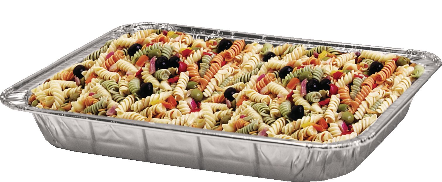 Rectangle Foil Reusable Medium Size Steam Baking Pan, Silver, 20-in, for Baking/Cooking/Steaming Front_Angled_Left