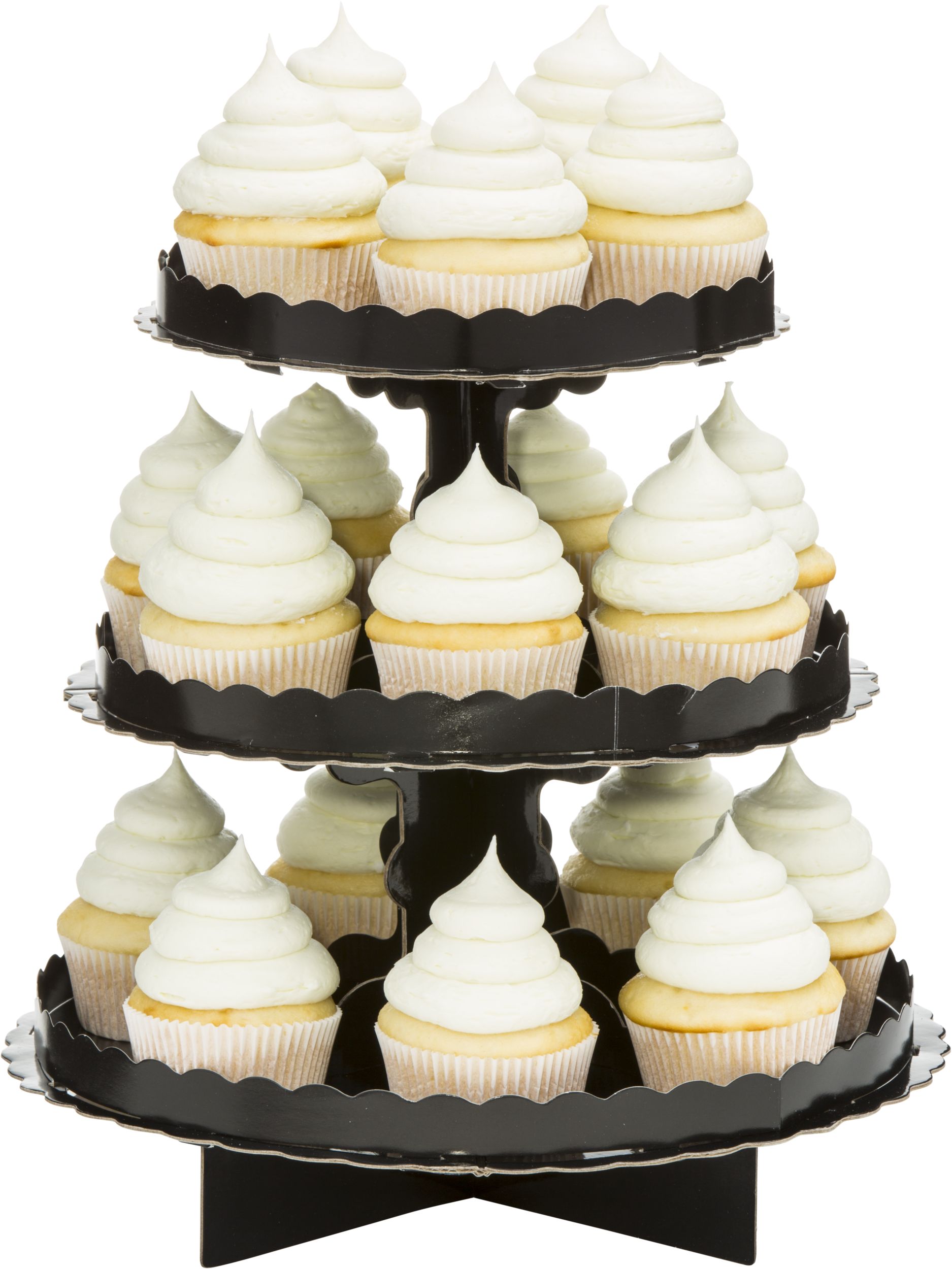 Cupcake Stand, Black Front_Elevated