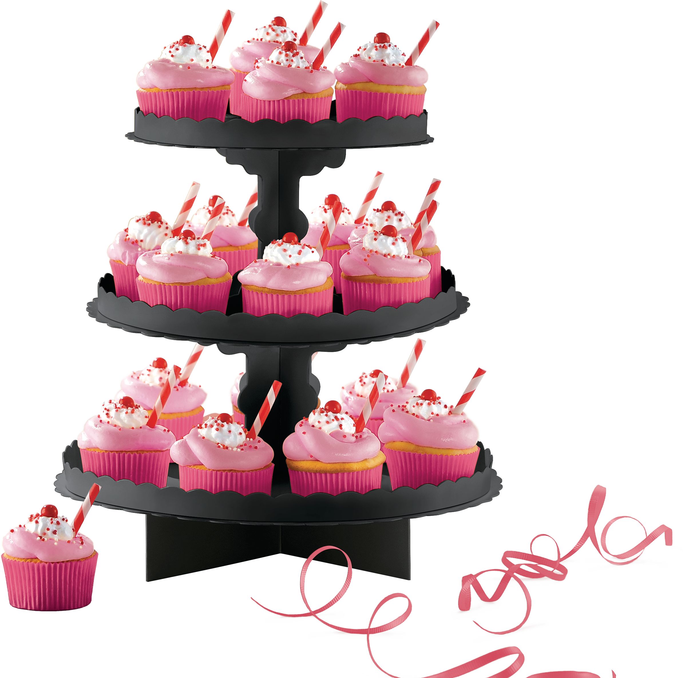Cupcake Stand, Black Front_Elevated