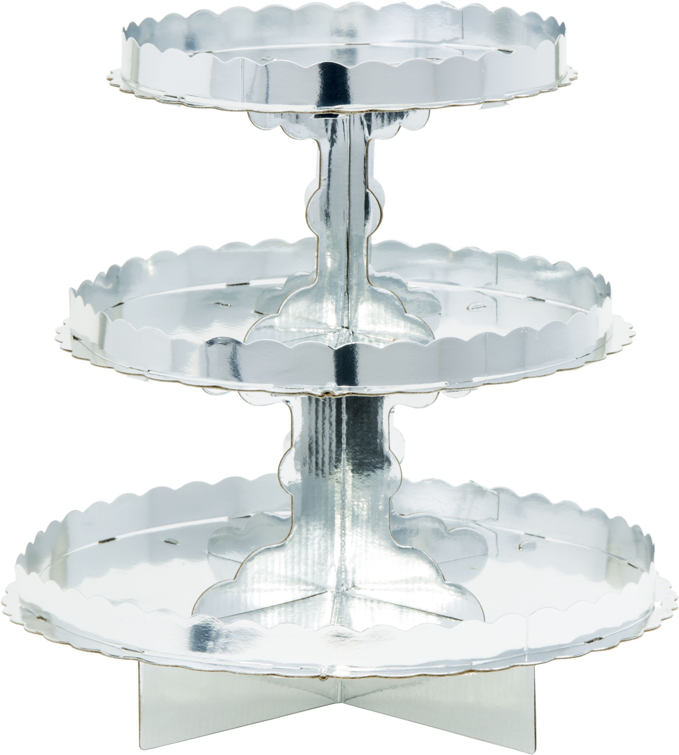 Silver Cupcake Stand Front_Elevated