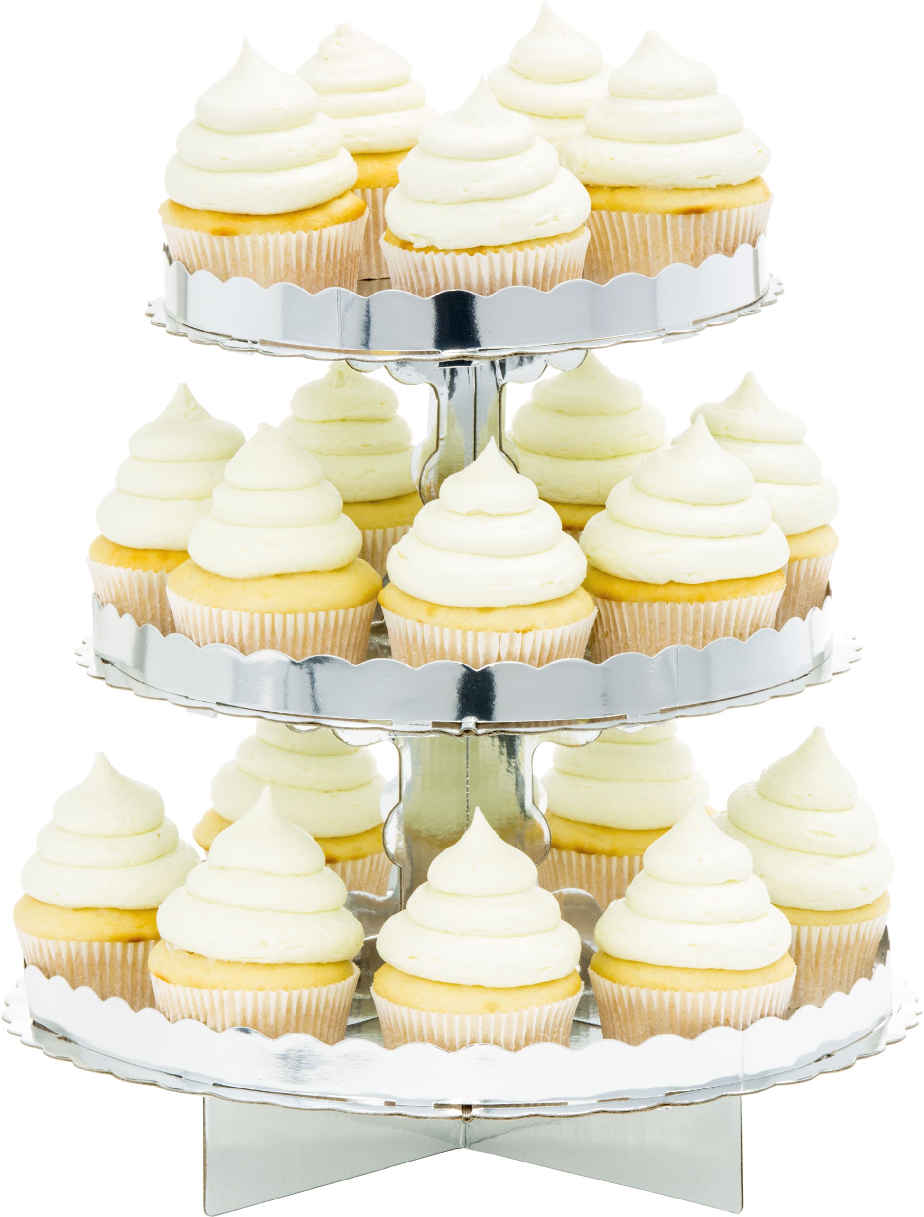 Silver Cupcake Stand Front_Elevated