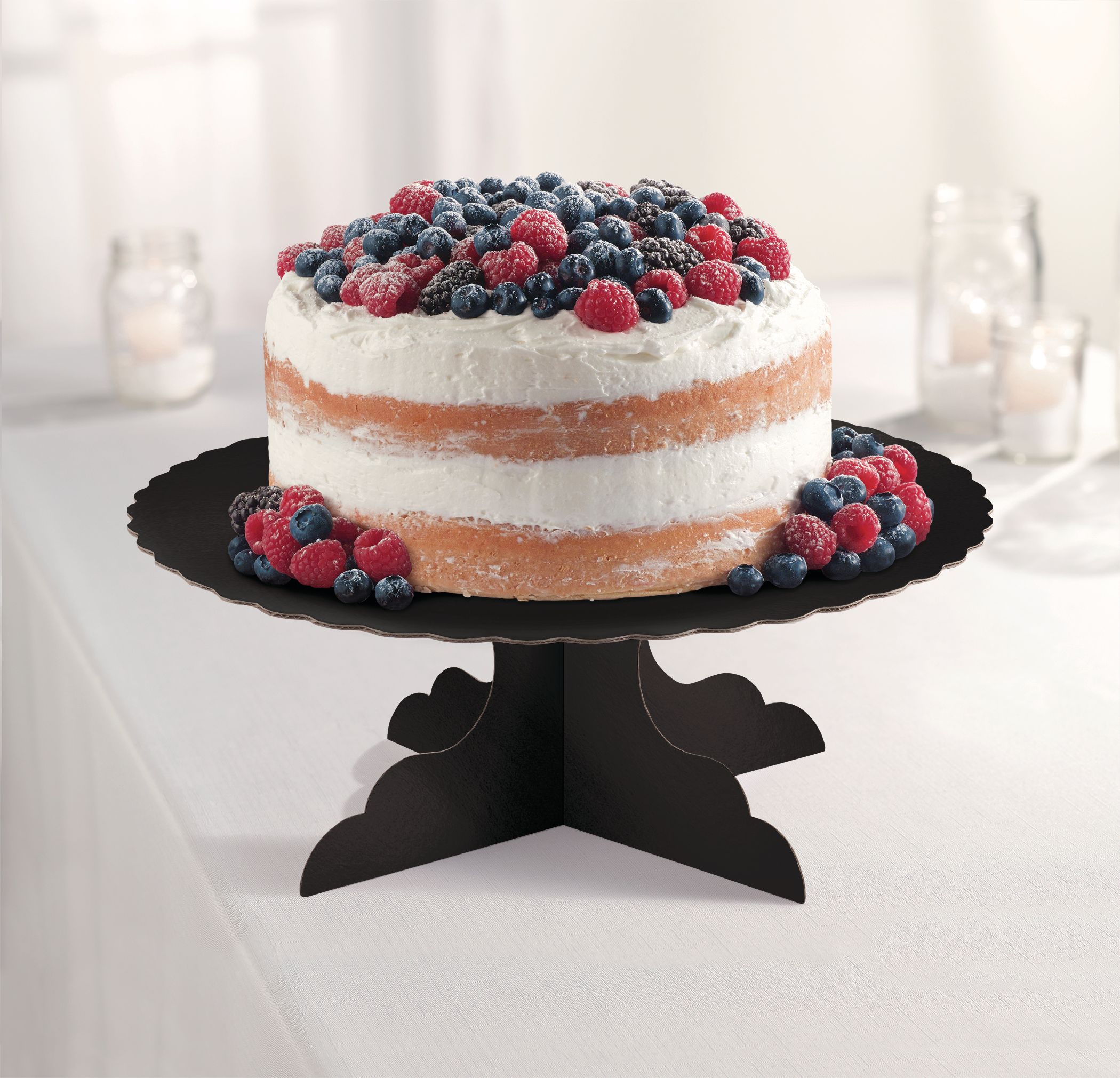 14IN BLK CAKE STAND