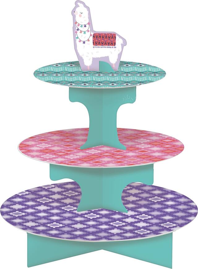 Llama Cupcake Stand Front_Flat