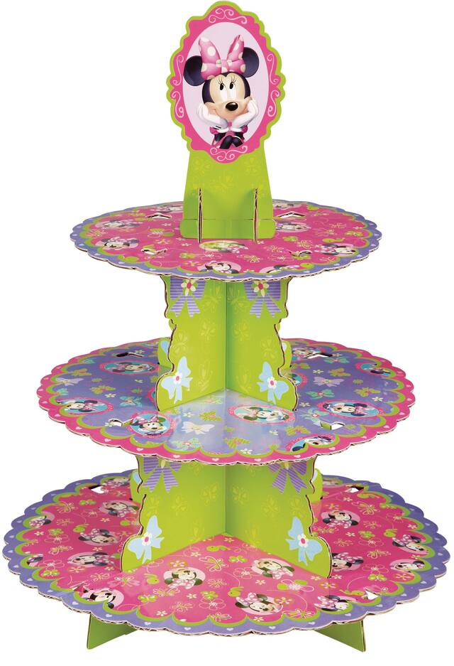 Disney Minnie Mouse Wilton 3Tier Treat Stand, Pink/Purple, 11.716in