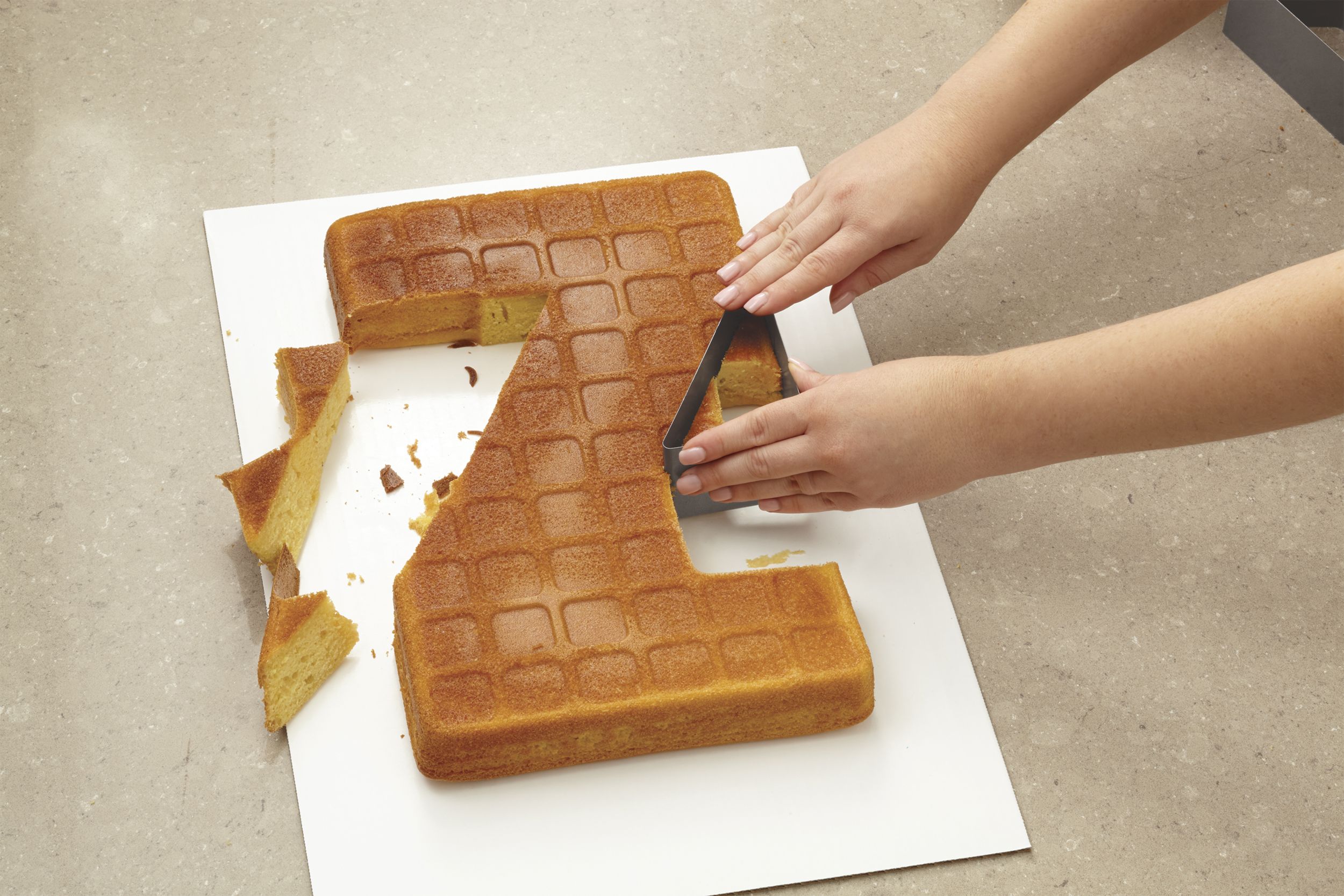 Wilton Rectangle Aluminum Reusable Number Letter Pan Set, Silver, 14.5-in, 10-pk, for Baking Overhead_Plunge