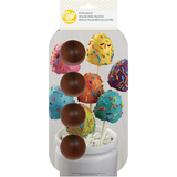 Round Brownie Pop Mold, 1 Sheet, 8-pk Front_Flat