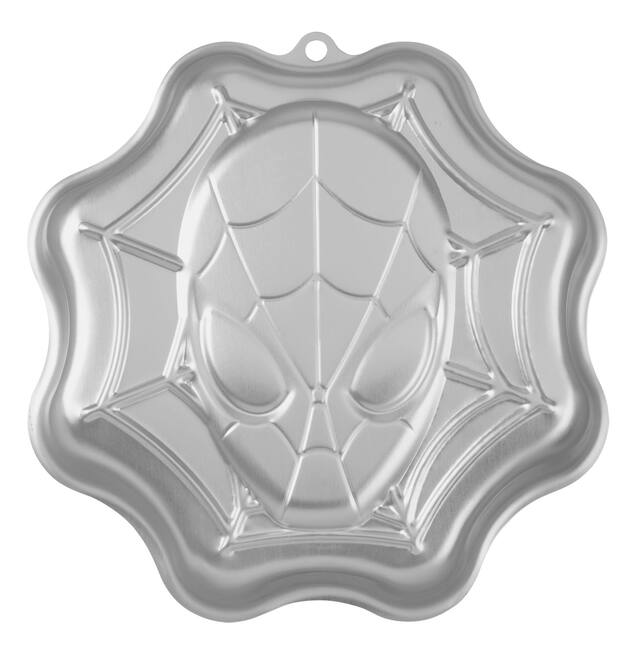 Ultimate Spiderman Cake Pan Overhead_Flat