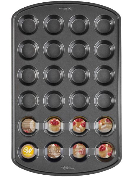 Cavity Mini Muffin Pan, 24-Cup Overhead_Flat
