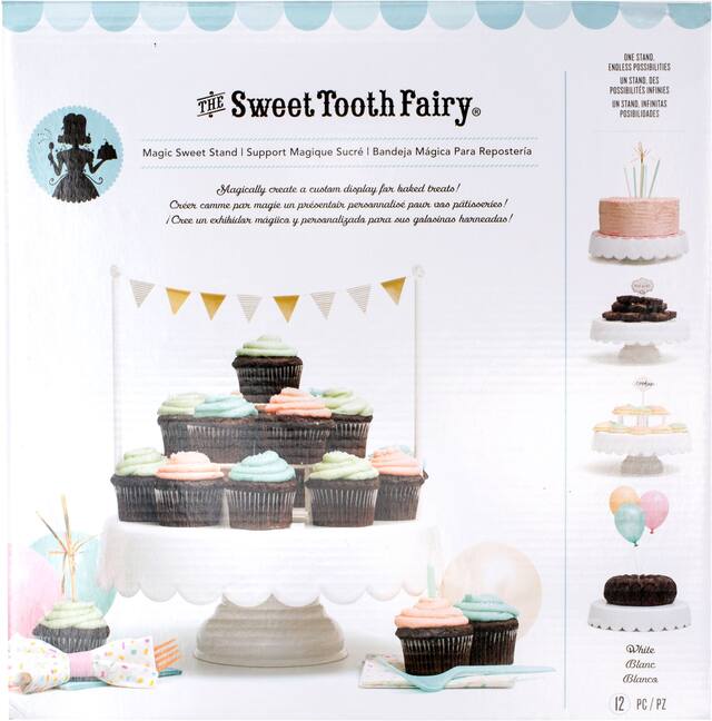 White Cake Stand, 12-in Front_Flat