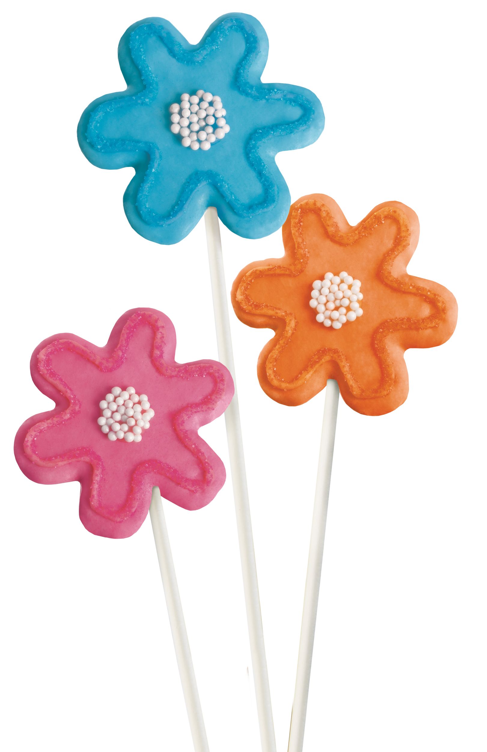 Bâtons de sucette et gâteau-sucette Wilton, blanc, 8 po, paq. 25, pour cuisson/décoration de gâteau Front_Flat