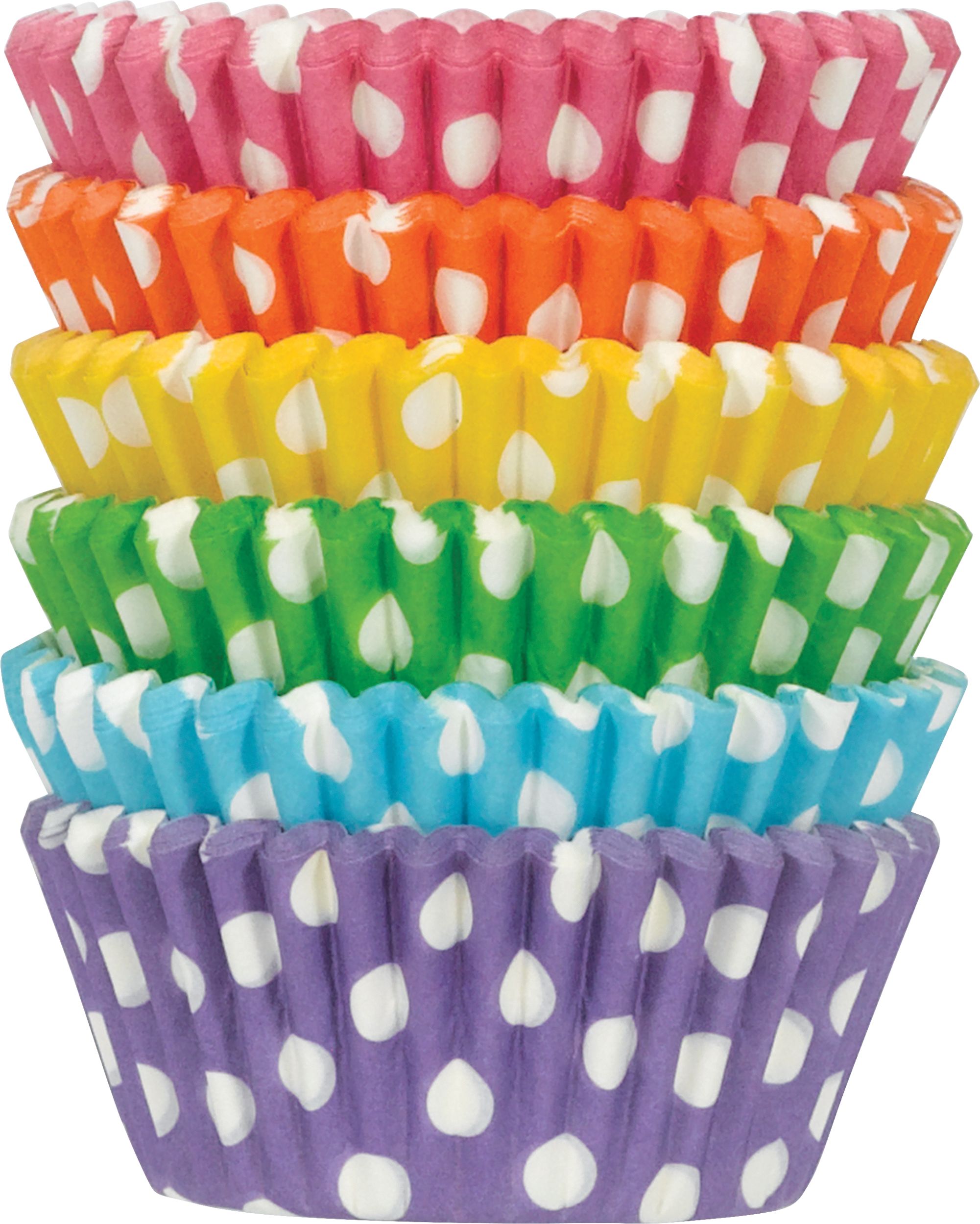 Rainbow Polka Dot Baking Cups, 150-ct Composite_or_Mixed