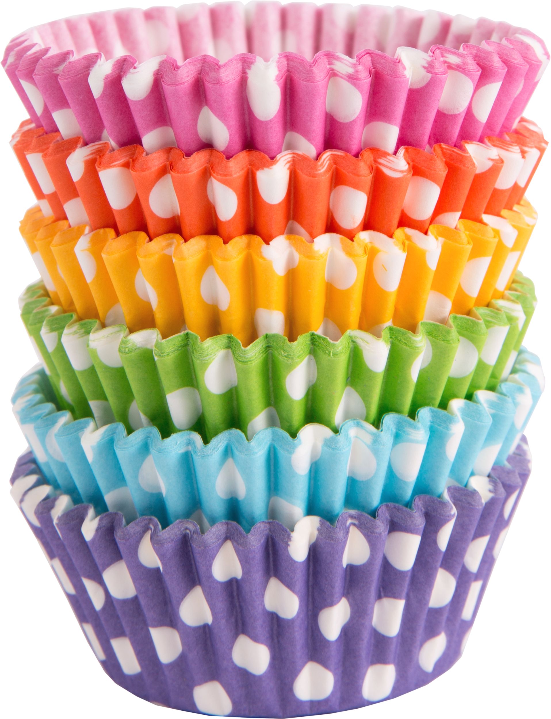 Rainbow Polka Dot Baking Cups, 150-ct Composite_or_Mixed