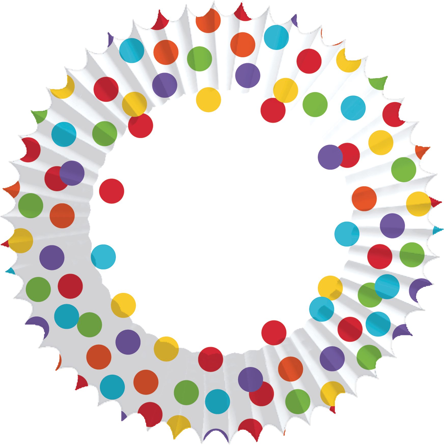 Colourful Polka Dot Foil Baking Cups, 48-pk Overhead_Flat