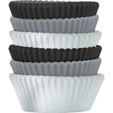Black & Silver Baking Cups, 150-ct Composite_or_Mixed