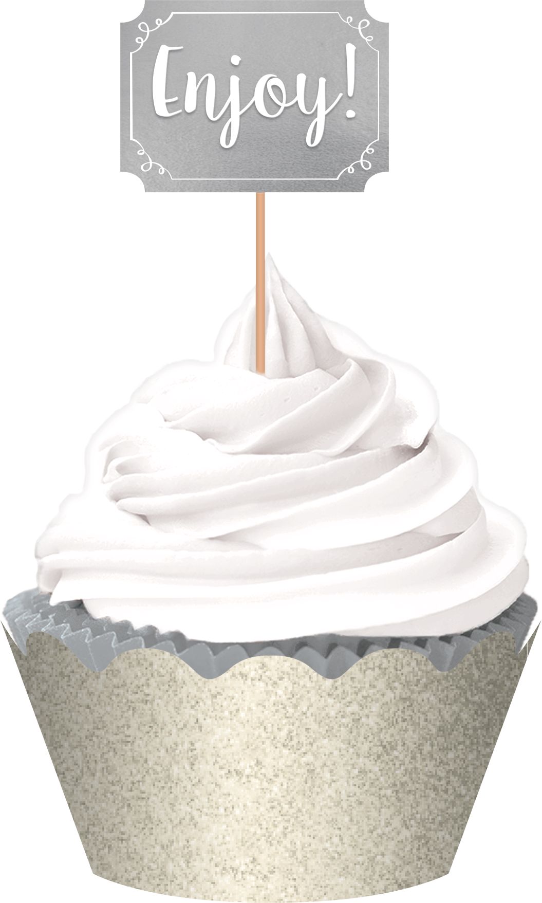 Cupcake Decorating Kit, Silver, 72-pc Composite_or_Mixed