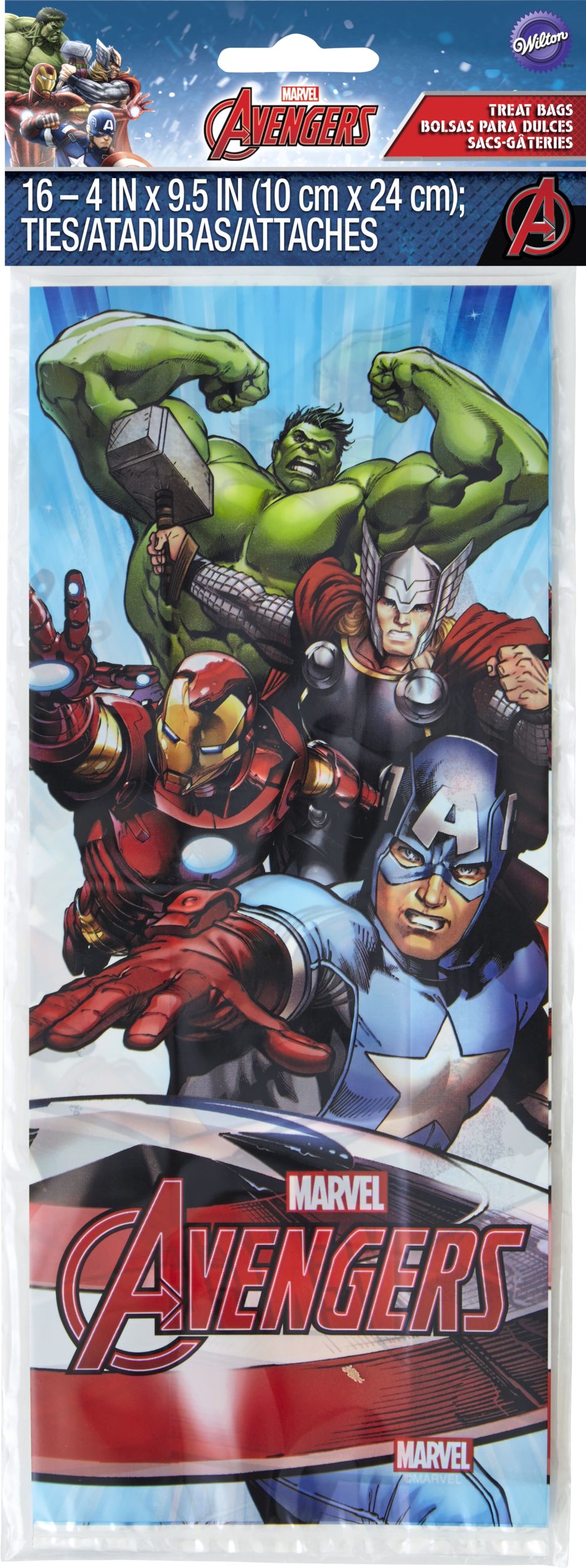 Avengers Treat Bags, 16-pk Front_Flat