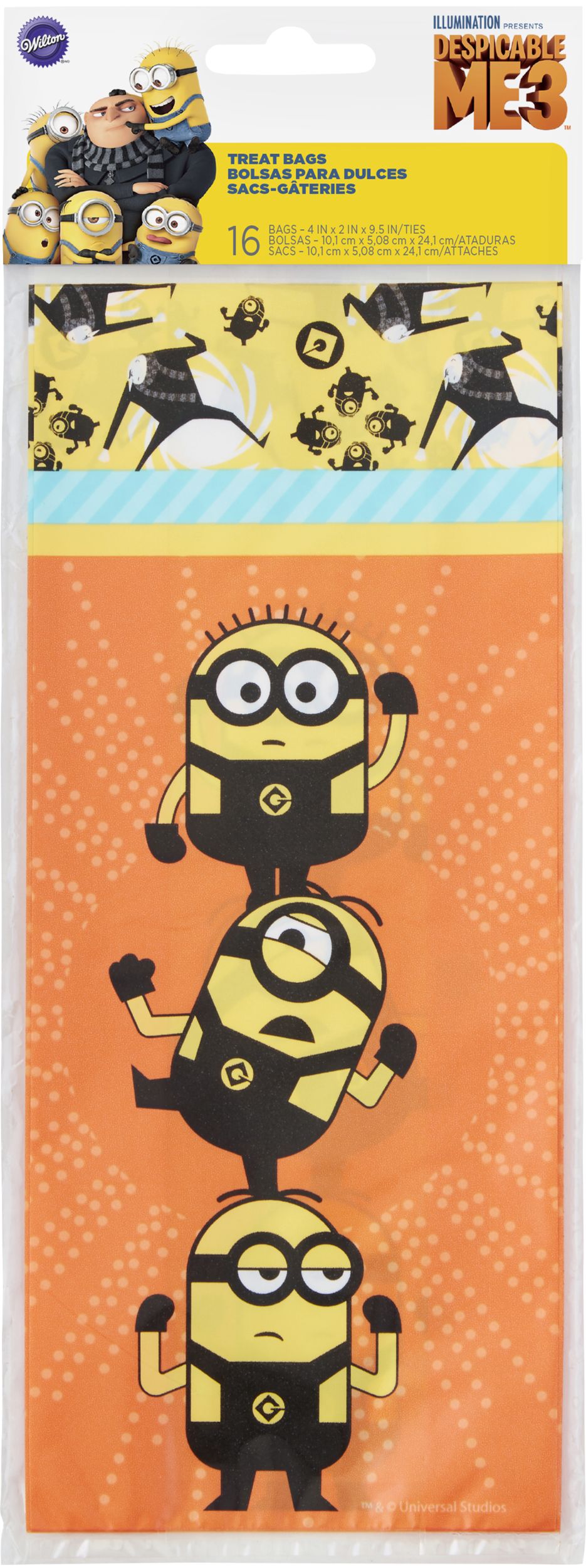 Minions Treat Bag, 16-pk Front_Flat