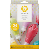 Wilton Disposable Piping Decorating Bag, Clear, 24-pk, for Baking/Cake Decoration