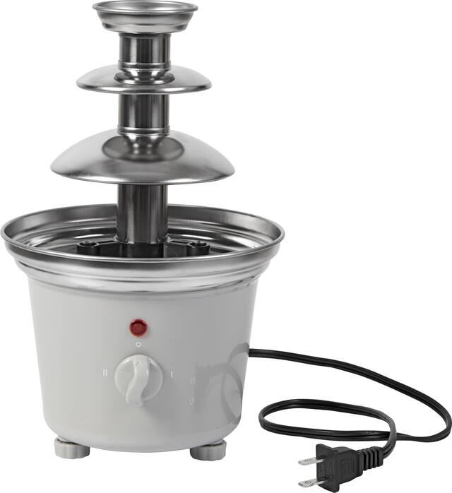 Wilton Small Chocolate Fountain, Silver, for Birthday Party Front_Flat