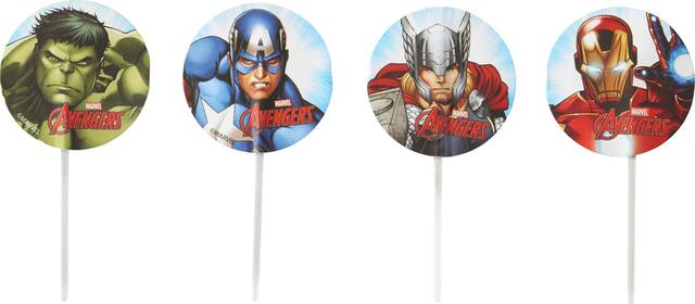 Wilton Avengers Fun Picks Cupcake Toppers, 24-pk Front_Flat