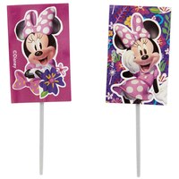 Cure-dents décoratifs pour friandises Wilton Disney Minnie Mouse, rose, 3 po, paq. 24, pour fête d'anniversaire Front_Flat