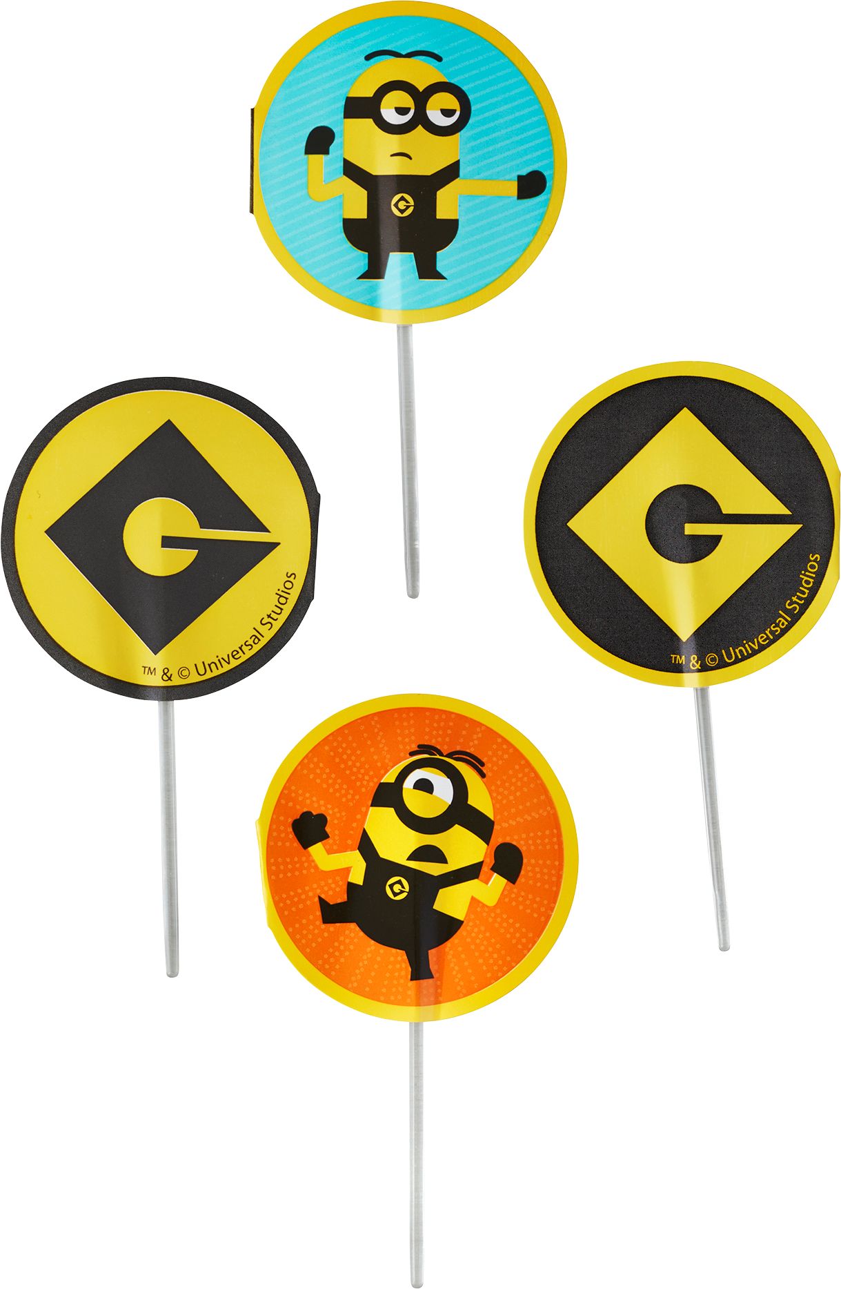 Wilton Minions Fun Picks Cupcake Toppers, 18-pk Front_Flat