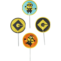 Pics décoratifs amusants de petits gâteaux Minions Wilton, paq. 18 Front_Flat