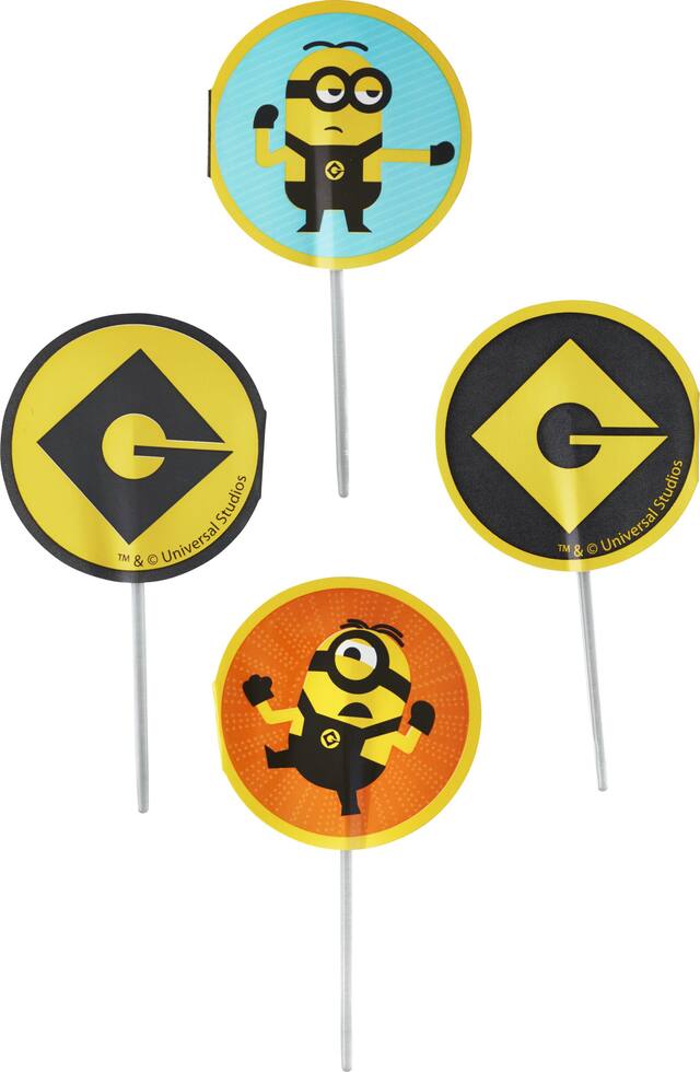 Wilton Minions Fun Picks Cupcake Toppers, 18-pk Front_Flat