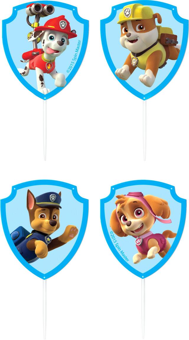 Wilton Paw Patrol Fun Picks Cupcake Toppers, 24-pk Front_Flat