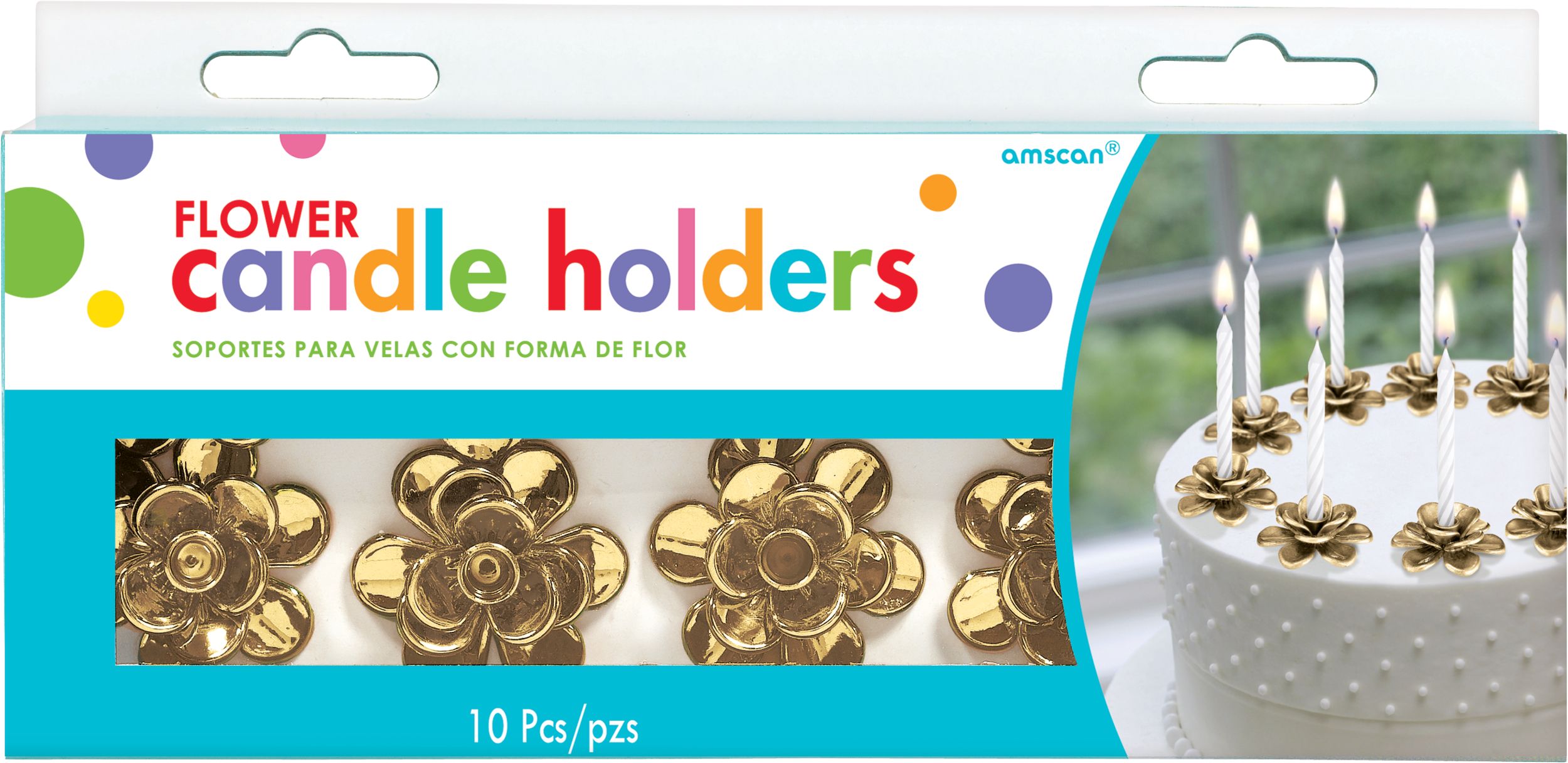 Gold Flower Candle Holder Cake Toppers, 10-pk | Canadian Tire