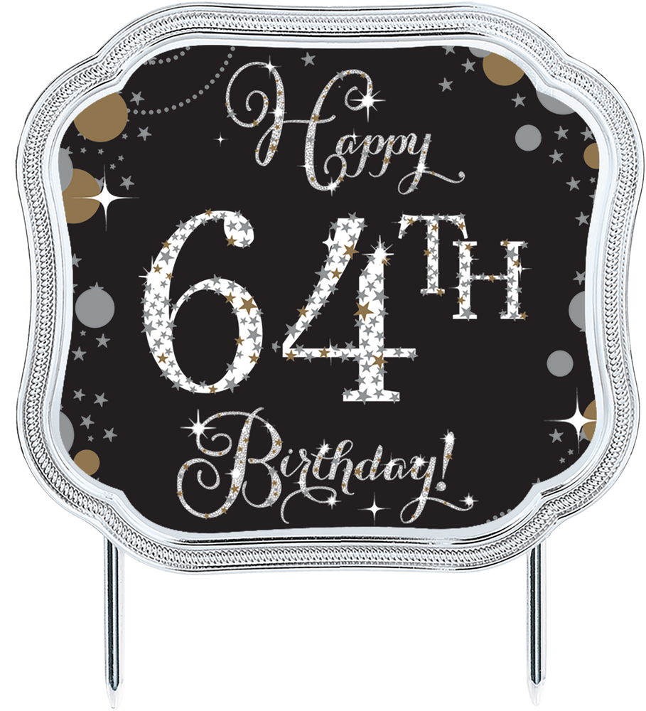 Sparkling Celebration Birthday Cake Topper Kit Party City