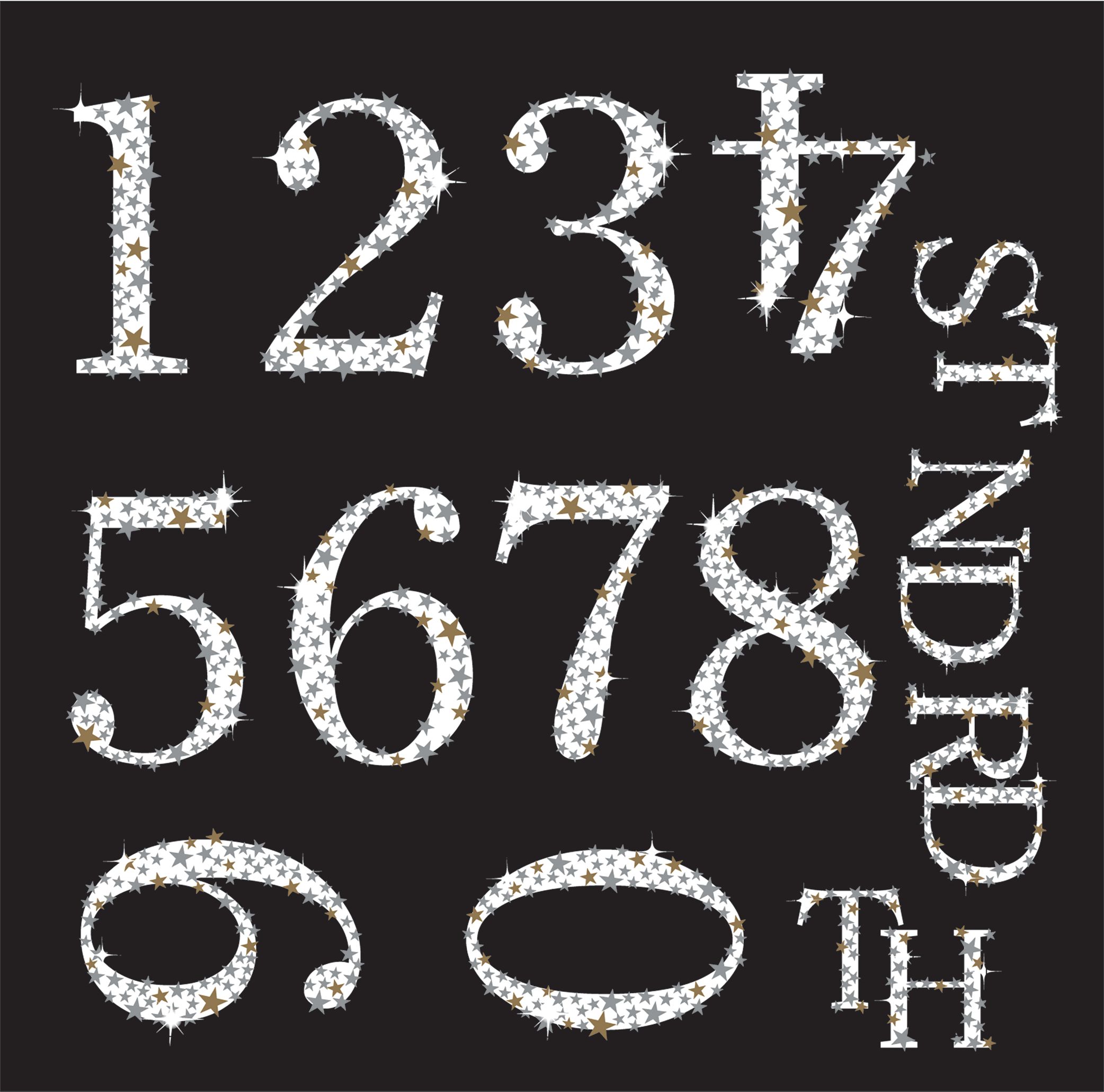 Sparkling Celebration Birthday Cake Topper Kit Overhead_Flat