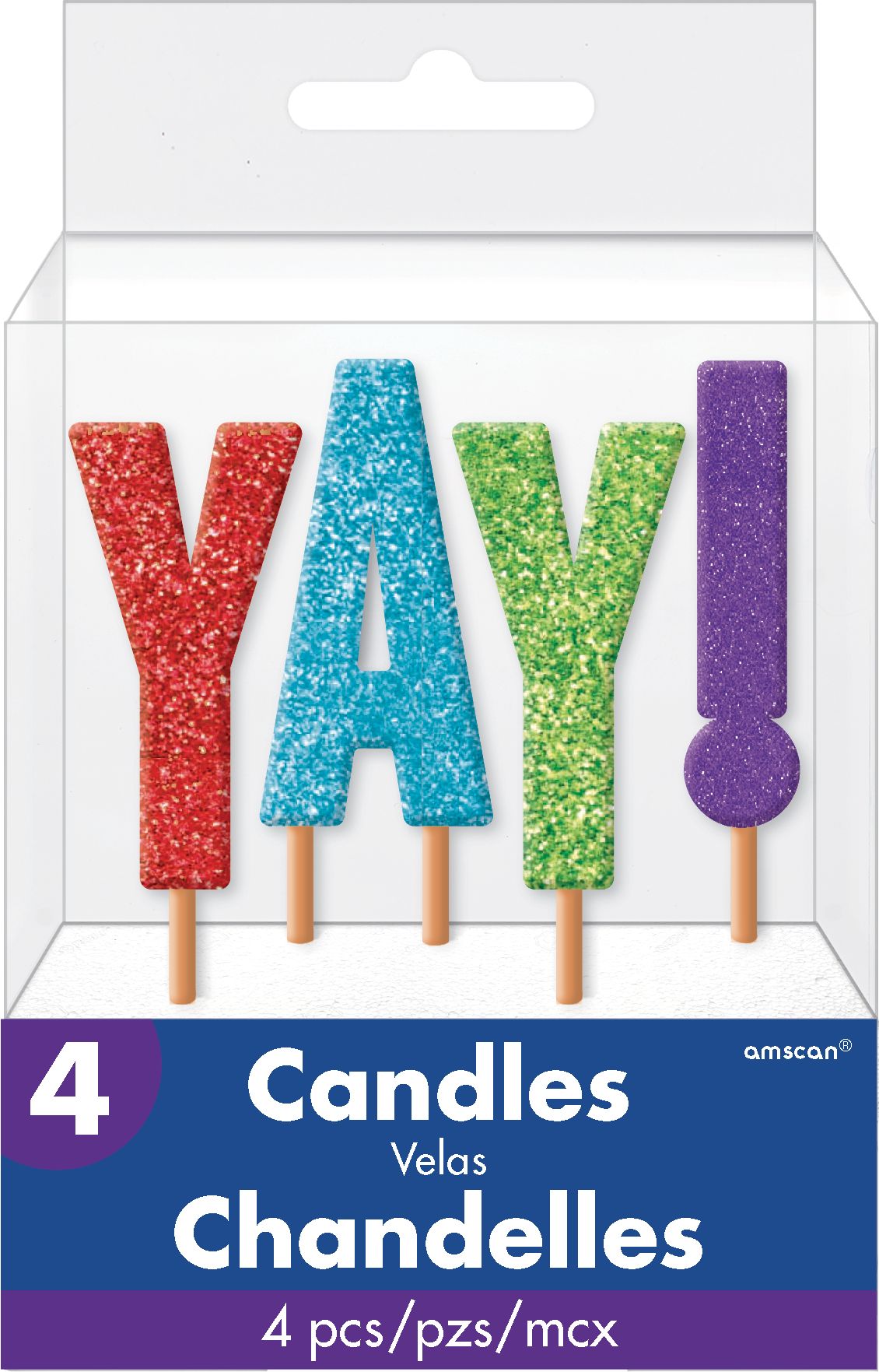 Glitter Yay Toothpick Candle Set, 4-pc Front_Elevated