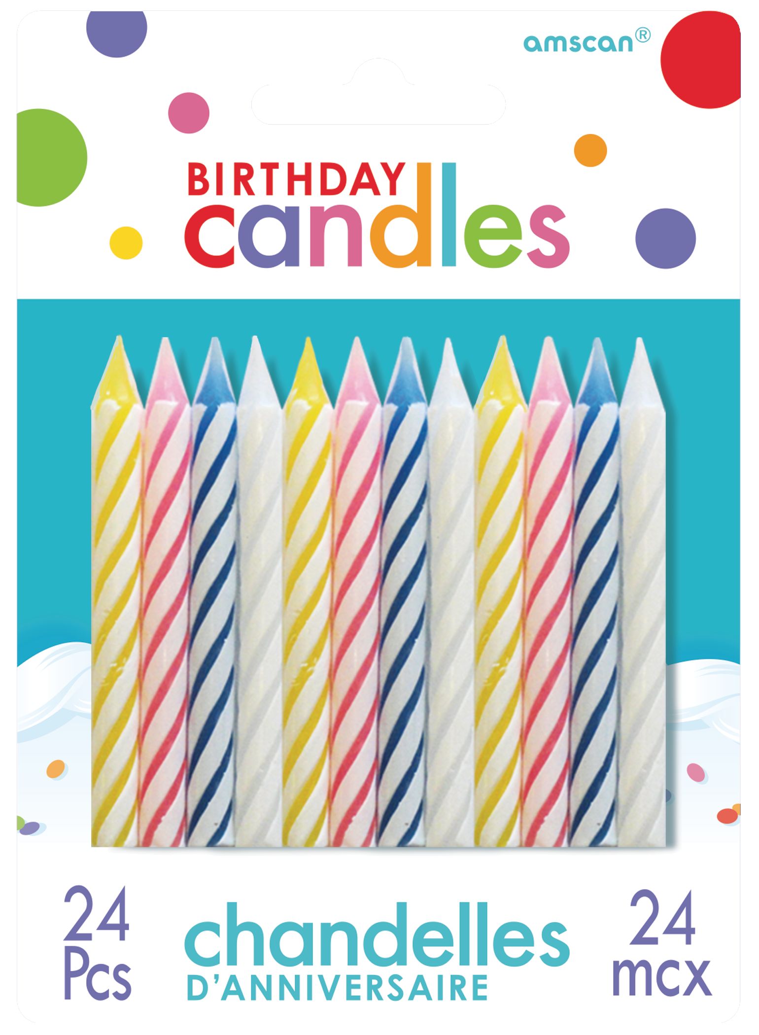 Spiral Birthday Candles, Blue/White/Pink, 24-pk Front_Flat