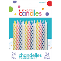 Spiral Birthday Candles, Blue/White/Pink, 24-pk Front_Flat