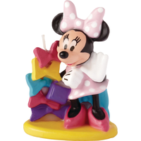 Disney Minnie Mouse Wilton Wax Candle, Pink, 3-in, for Birthday Party Front_Flat