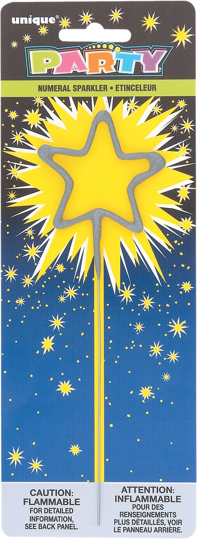 Star Sparkler, 7in, for Canada Day/Birthday Party/Summer Party City