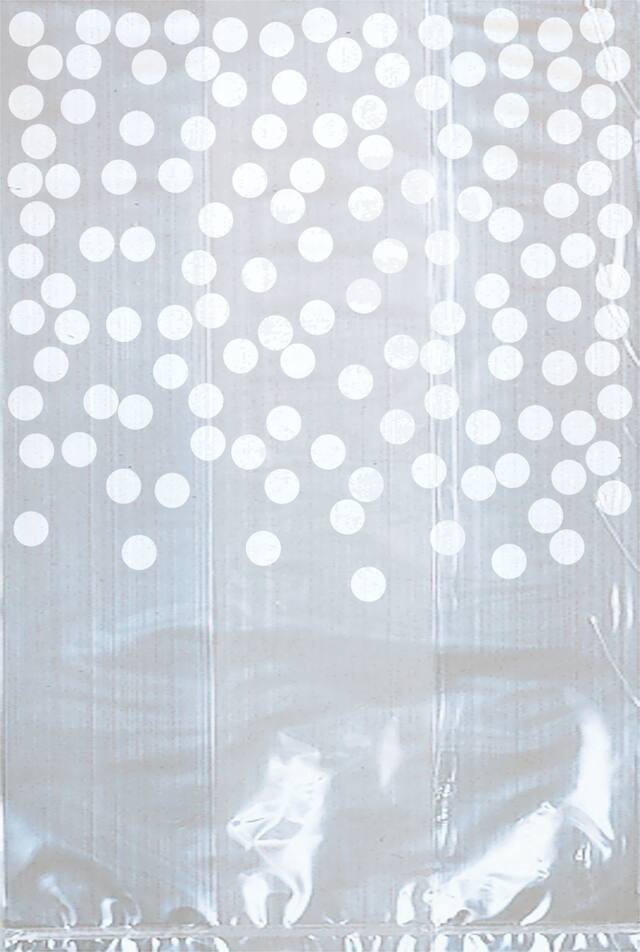 White Polka Dot Treat Bags, 25-ct Overhead_Flat