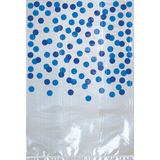 Royal Blue Polka Dot Treat Bags, 25-ct Front_Flat
