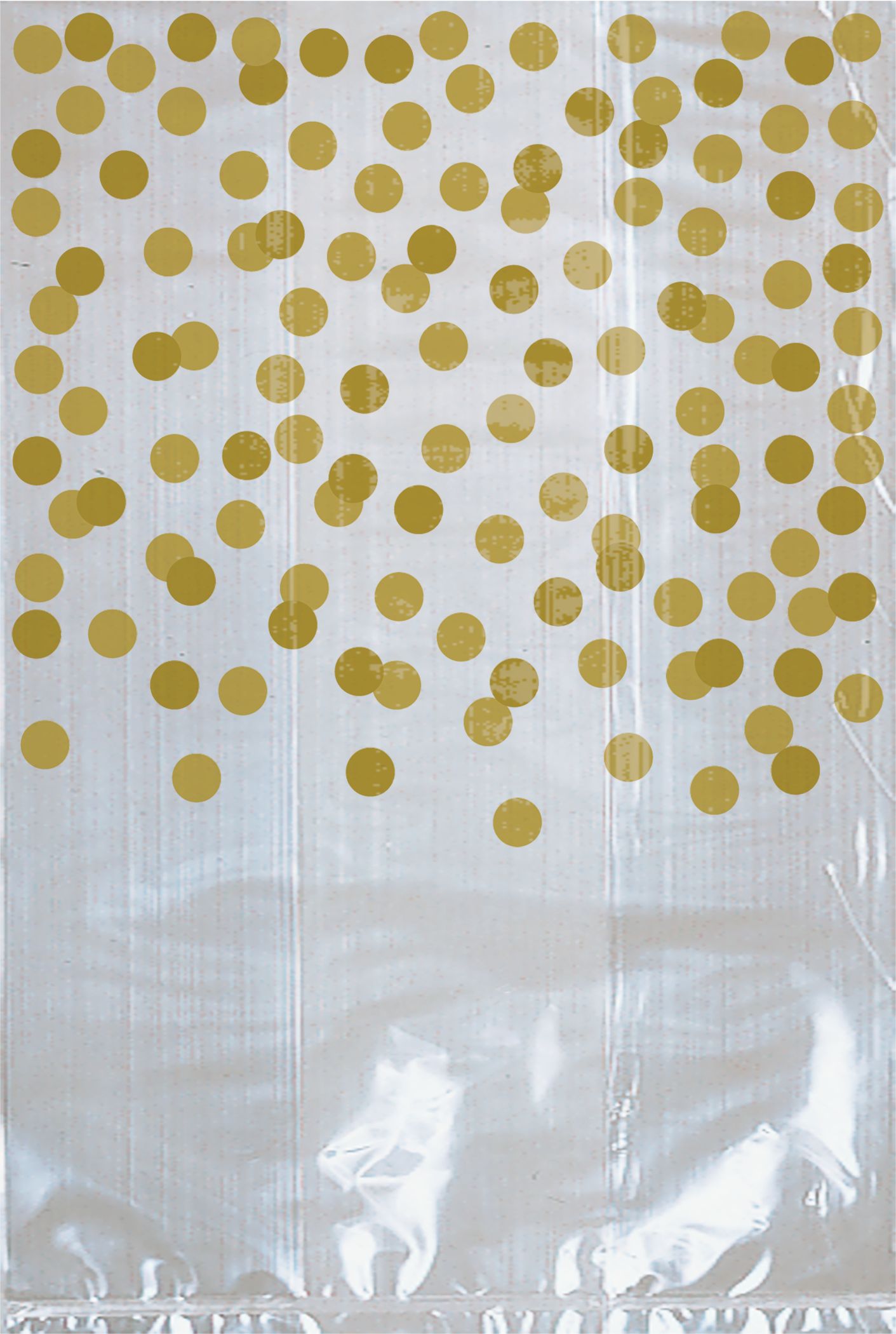 Gold Polka Dot Treat Bags, 25-ct Front_Flat