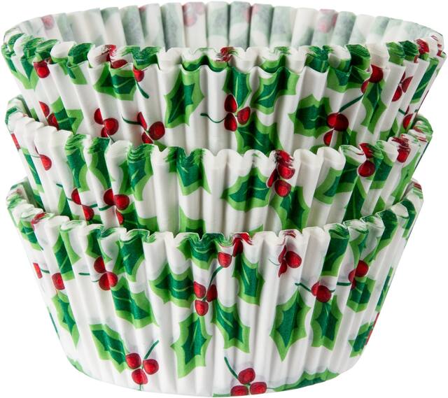 Holly Baking Cups, 75-pk Front_Elevated