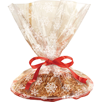 Snowflake Tray Treat Bags,White, 6-pk Overhead_Plunge