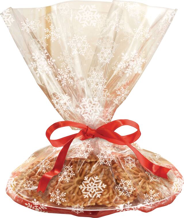 Sacs à gâteries et plateau flocon de neige, blanc, paq. 6 Overhead_Plunge