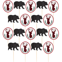 Décorations festives chaleureuses sur pics, paq. 36 Front_Flat