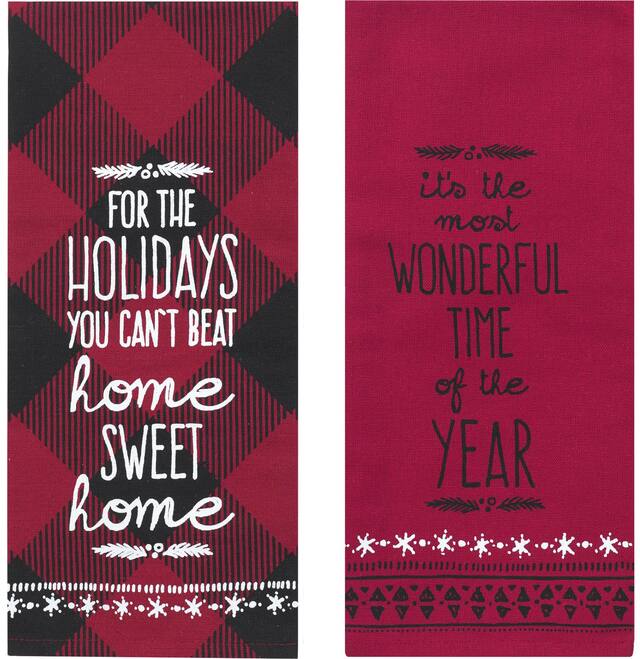 Cozy Plaid Kitchen Towels, 2-pk Front_Flat