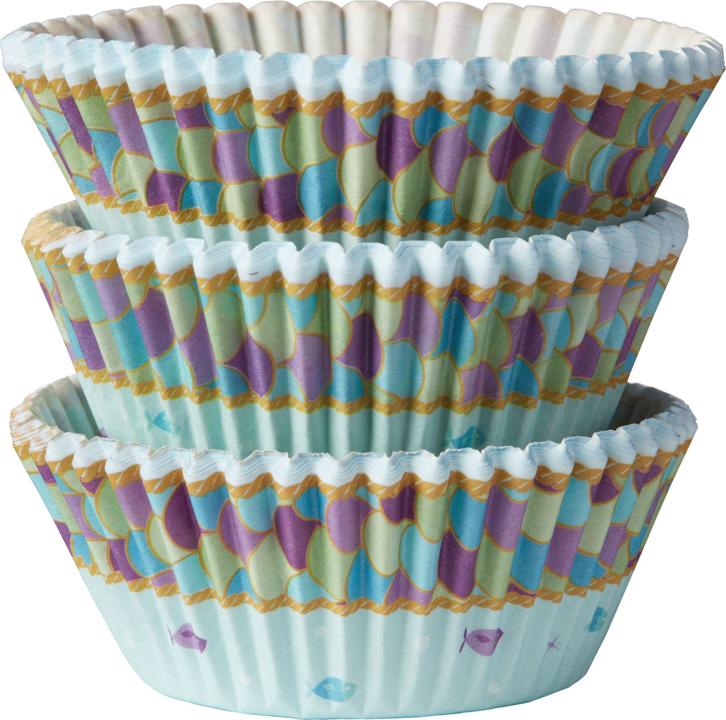 Mermaid Wishes Baking Cups, 75-pk Front_Elevated