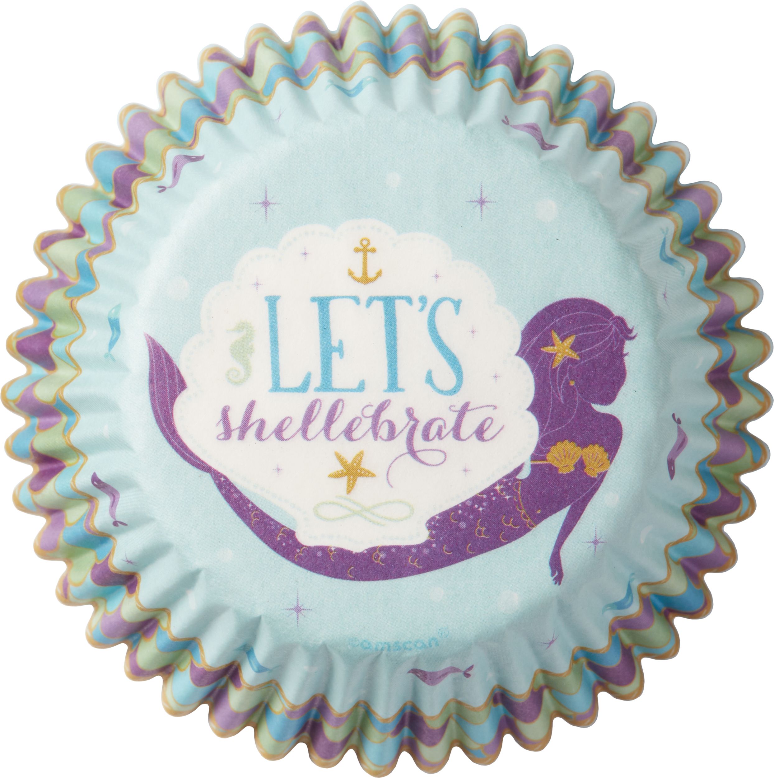 Mermaid Wishes Baking Cups, 75-pk Bottom_Flat