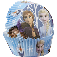 Moules à cuisson Disney La Reine des neiges Elsa/Anna/Olaf, bleu, 2 po, paq. 50, pour fête d'anniversaire Composite_or_Mixed